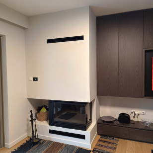 Τοποθέτηση ενεργειακού τζακιού LavaKamin Aero-S 90 Corner στην Νέα Σμύρνη