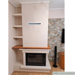 Τοποθέτηση ενεργειακού τζακιού τύπου κασέτα vi-80-volcano στην Λειβαδιά 